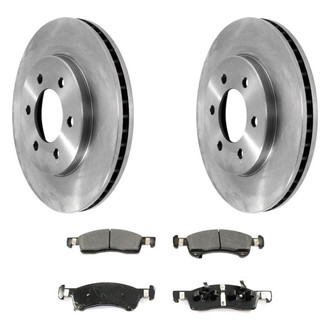 DuraGo® - Premium™ Plain Front Brake Kit with Semi-Metallic Pads