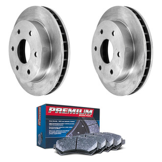 DuraGo® - Premium™ Plain Front Brake Kit with Semi-Metallic Pads