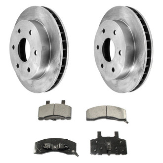 DuraGo® - Premium™ Plain Front Brake Kit with Semi-Metallic Pads