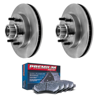 DuraGo® - Premium™ Plain Front Brake Kit with Semi-Metallic Pads