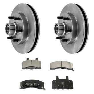 DuraGo® - Premium™ Plain Front Brake Kit with Semi-Metallic Pads