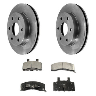 DuraGo® - Premium™ Plain Front Brake Kit with Semi-Metallic Pads
