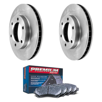 DuraGo® - Premium™ Plain Front Brake Kit with Semi-Metallic Pads