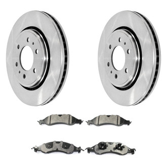 DuraGo® - Premium™ Plain Front Brake Kit with Semi-Metallic Pads