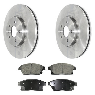 DuraGo® BNDL-31009516 - Plain Front Brake Kit with Ceramic Pads