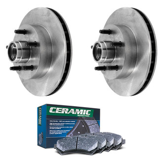 DuraGo® - Plain Front Brake Kit with Ceramic Pads
