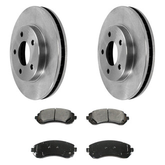 DuraGo® - Premium™ Plain Front Brake Kit with Semi-Metallic Pads
