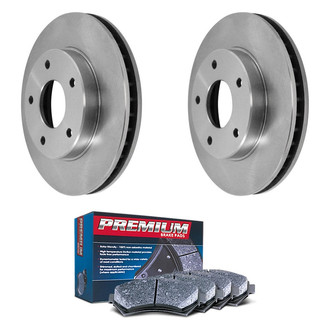 DuraGo® - Premium™ Plain Front Brake Kit with Semi-Metallic Pads