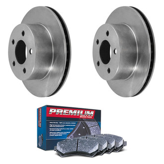 DuraGo® - Premium™ Plain Front Brake Kit with Semi-Metallic Pads