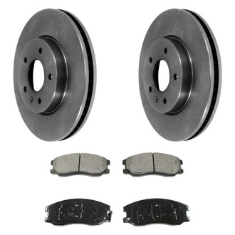 DuraGo® - Premium™ Plain Front Brake Kit with Semi-Metallic Pads