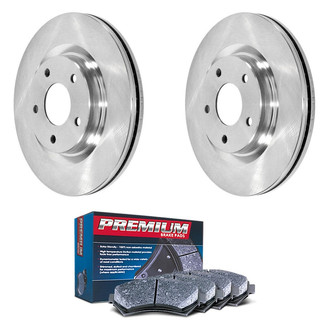 DuraGo® - Premium™ Plain Front Brake Kit with Semi-Metallic Pads
