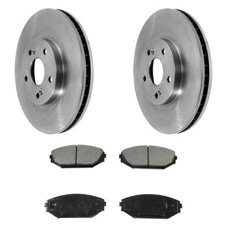 DuraGo® - Premium™ Plain Front Brake Kit with Semi-Metallic Pads