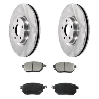 DuraGo® - Premium™ Plain Front Brake Kit with Semi-Metallic Pads