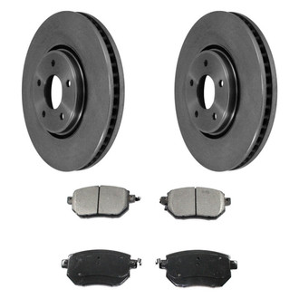 DuraGo® - Premium™ Plain Front Brake Kit with Semi-Metallic Pads