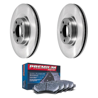 DuraGo® - Premium™ Plain Front Brake Kit with Semi-Metallic Pads