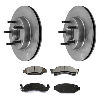 DuraGo® - Premium™ Plain Front Brake Kit with Semi-Metallic Pads