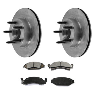 DuraGo® - Premium™ Plain Front Brake Kit with Semi-Metallic Pads