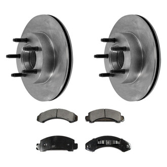 DuraGo® - Premium™ Plain Front Brake Kit with Semi-Metallic Pads