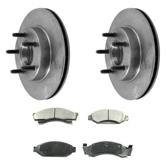 DuraGo® - Premium™ Plain Front Brake Kit with Semi-Metallic Pads