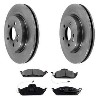 DuraGo® - Premium™ Plain Front Brake Kit with Semi-Metallic Pads