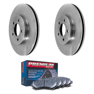 DuraGo® - Premium™ Plain Front Brake Kit with Semi-Metallic Pads