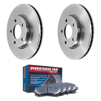 DuraGo® - Premium™ Plain Front Brake Kit with Semi-Metallic Pads