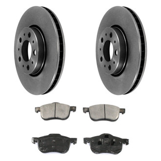 DuraGo® - Premium™ Plain Front Brake Kit with Semi-Metallic Pads