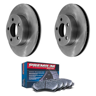 DuraGo® - Premium™ Plain Front Brake Kit with Semi-Metallic Pads