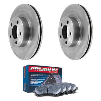 DuraGo® - Premium™ Plain Front Brake Kit with Semi-Metallic Pads