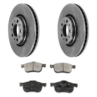 DuraGo® - Premium™ Plain Front Brake Kit with Semi-Metallic Pads