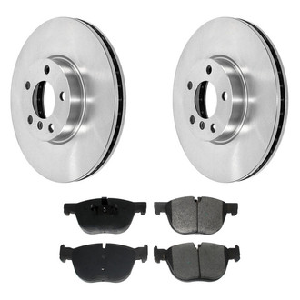 DuraGo® - Premium™ Plain Front Brake Kit with Semi-Metallic Pads