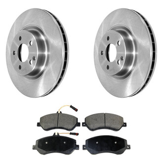 DuraGo® - Premium™ Plain Front Brake Kit with Semi-Metallic Pads