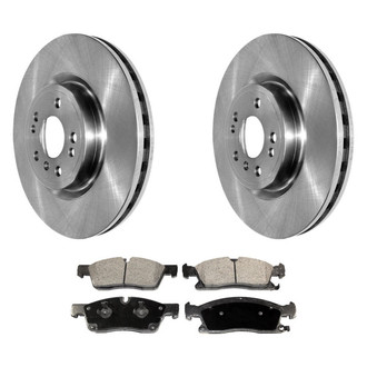 DuraGo® - Premium™ Plain Front Brake Kit with Semi-Metallic Pads