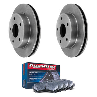 DuraGo® - Premium™ Plain Front Brake Kit with Semi-Metallic Pads