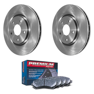 DuraGo® - Premium™ Plain Front Brake Kit with Semi-Metallic Pads