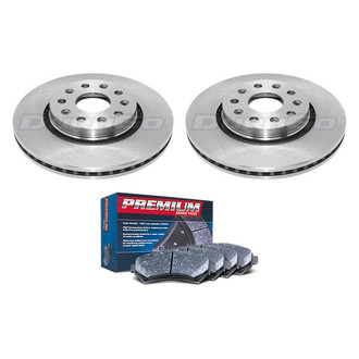 DuraGo® - Premium™ Plain Front Brake Kit with Semi-Metallic Pads