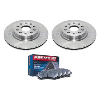 DuraGo® - Premium™ Plain Front Brake Kit with Semi-Metallic Pads