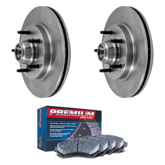 DuraGo® - Premium™ Plain Front Brake Kit with Semi-Metallic Pads