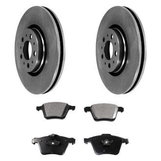 DuraGo® - Premium™ Plain Front Brake Kit with Semi-Metallic Pads