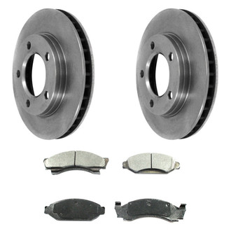 DuraGo® - Premium™ Plain Front Brake Kit with Semi-Metallic Pads