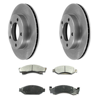 DuraGo® - Premium™ Plain Front Brake Kit with Semi-Metallic Pads