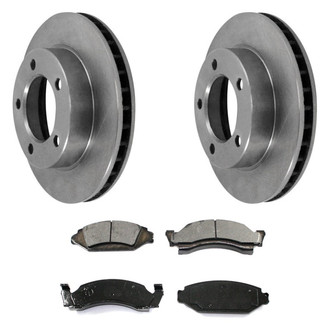 DuraGo® - Premium™ Plain Front Brake Kit with Semi-Metallic Pads