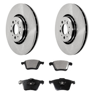 DuraGo® - Premium™ Plain Front Brake Kit with Semi-Metallic Pads