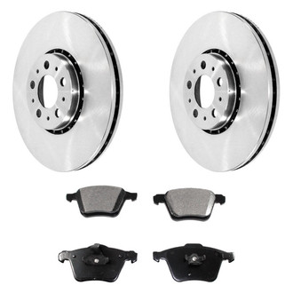 DuraGo® - Premium™ Plain Front Brake Kit with Semi-Metallic Pads