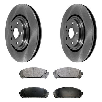 DuraGo® - Premium™ Plain Front Brake Kit with Semi-Metallic Pads