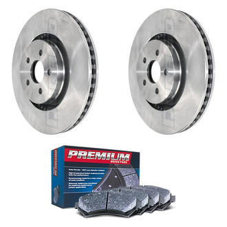 DuraGo® - Premium™ Plain Front Brake Kit with Semi-Metallic Pads