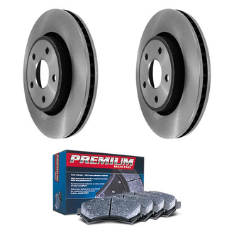 DuraGo® - Premium™ Plain Front Brake Kit with Semi-Metallic Pads