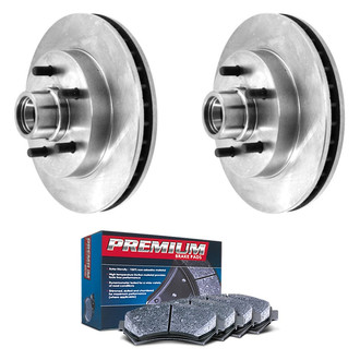 DuraGo® - Premium™ Plain Front Brake Kit with Semi-Metallic Pads