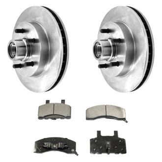 DuraGo® - Premium™ Plain Front Brake Kit with Semi-Metallic Pads