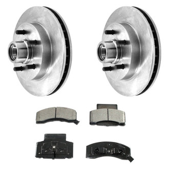 DuraGo® - Premium™ Plain Front Brake Kit with Semi-Metallic Pads